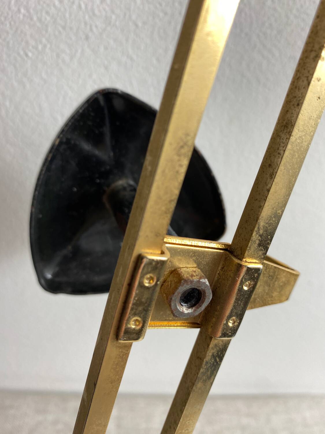 Wall-mounted coat rack with 3 hooks from the 1960s.