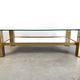 Vintage 23kt gold plate coffee table by Belgochrom, 1970s
