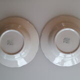 Set of 2 Plates and 2 dishes in Luneville earthenware - Collection "Les Coqs" - Signed K & G