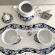 You & Me Coffee Set Fine Italian Porcelain "Belle Époque" Duo Blue