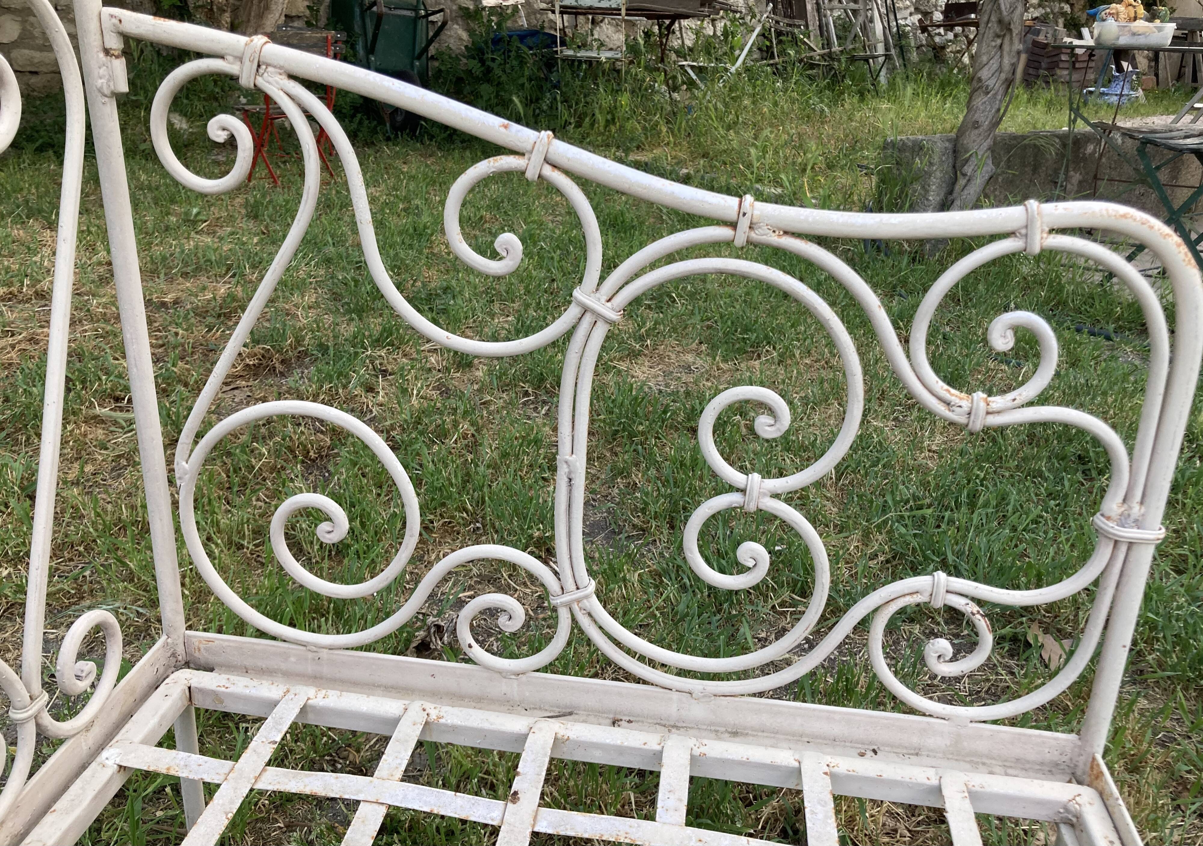 Wrought iron bench
