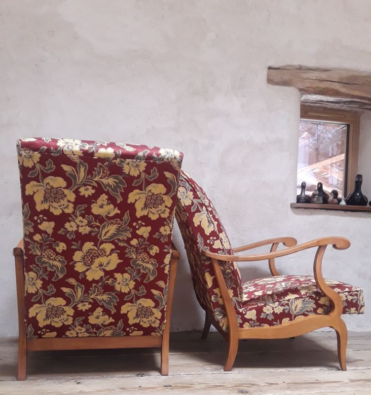 Pair of vintage 1950 armchairs