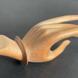 Wooden hand sculpture