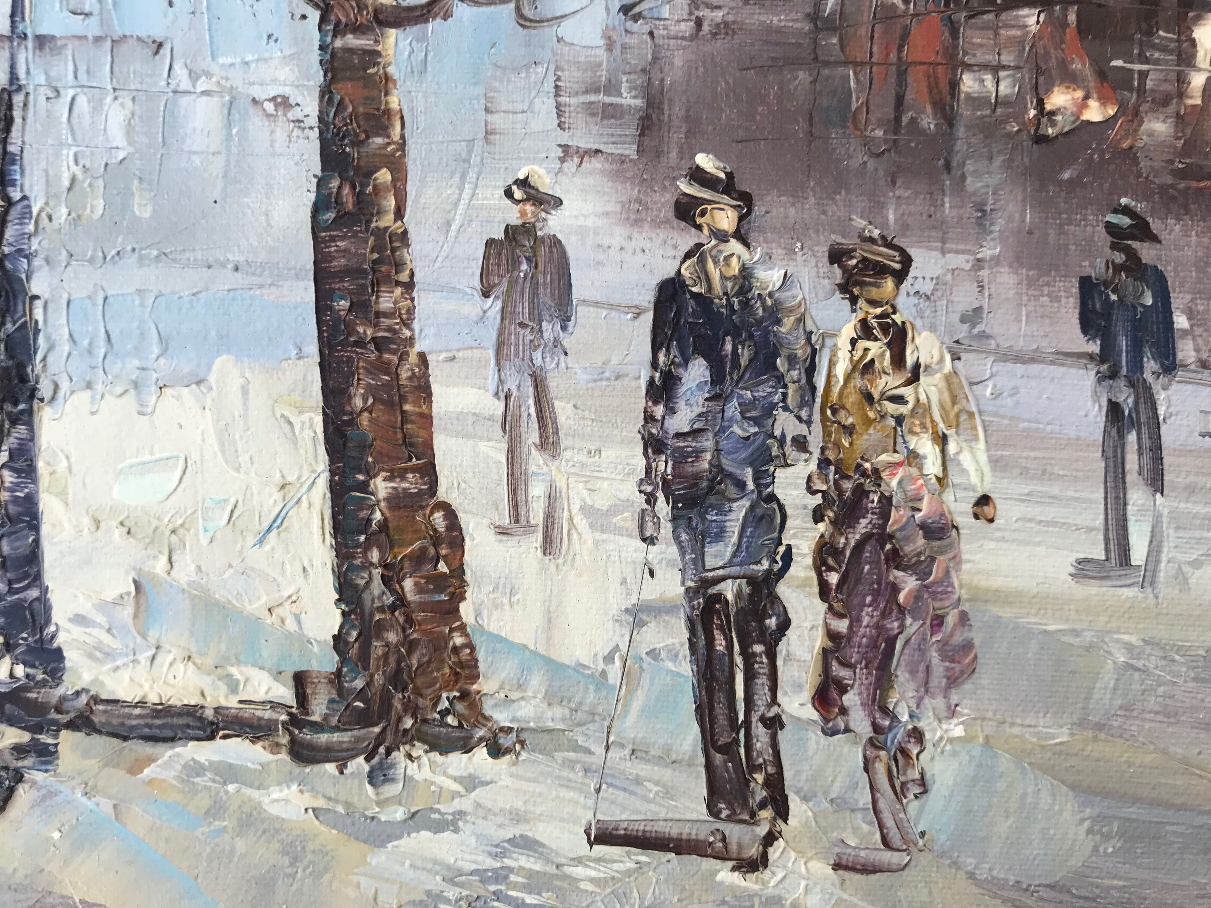 Table oil on canvas signed Burnett