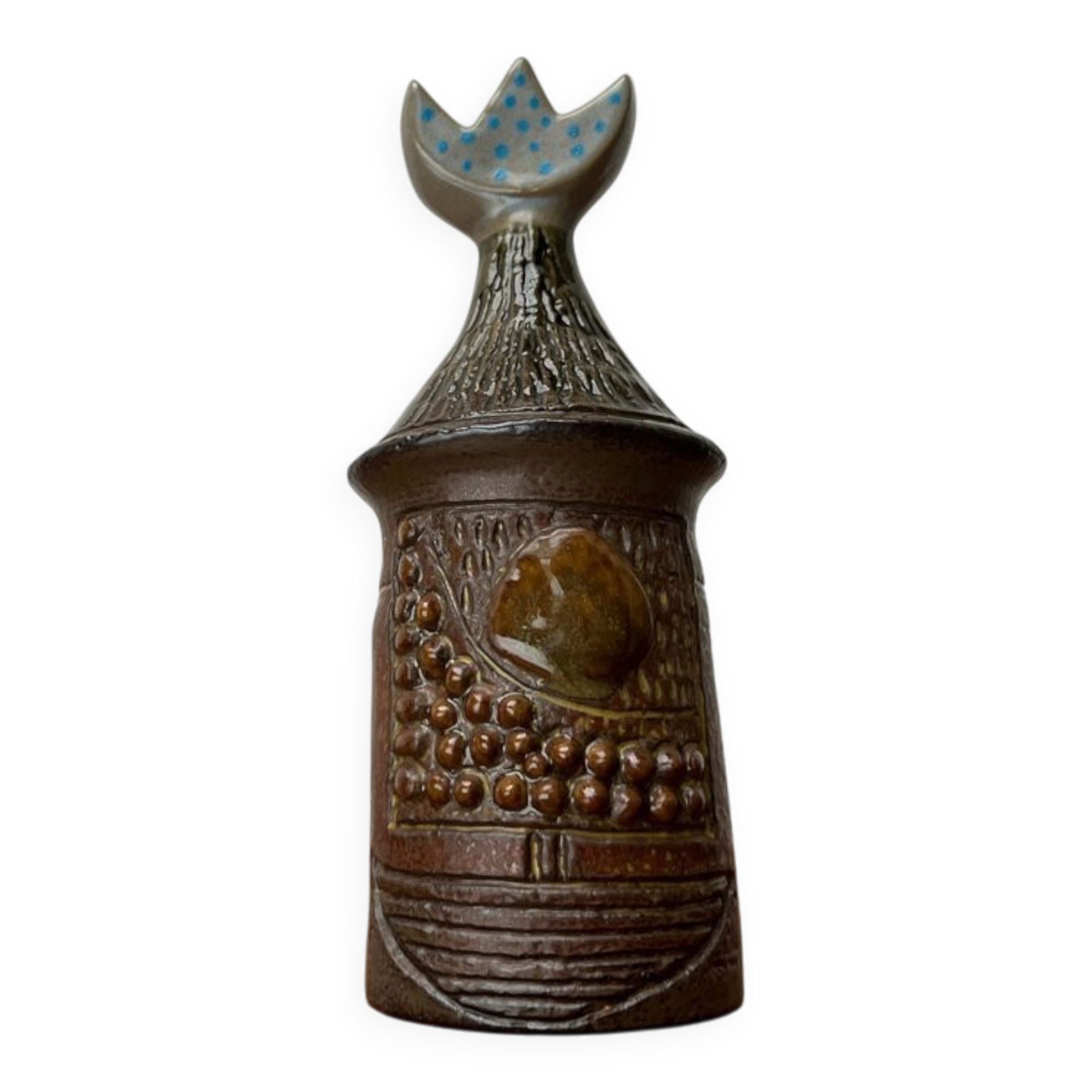 Modern Swedish studio pottery from the mid-century, Bagdad House 2 series by Bertil Vallien for Gustavsberg 1960s.