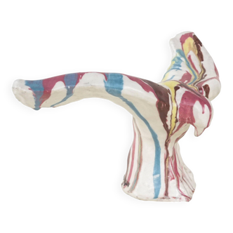 Ceramic bird sculpture, Italian design, 1970s, manufacturer: F. Ferroni