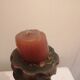 Vintage carved wooden candle holder