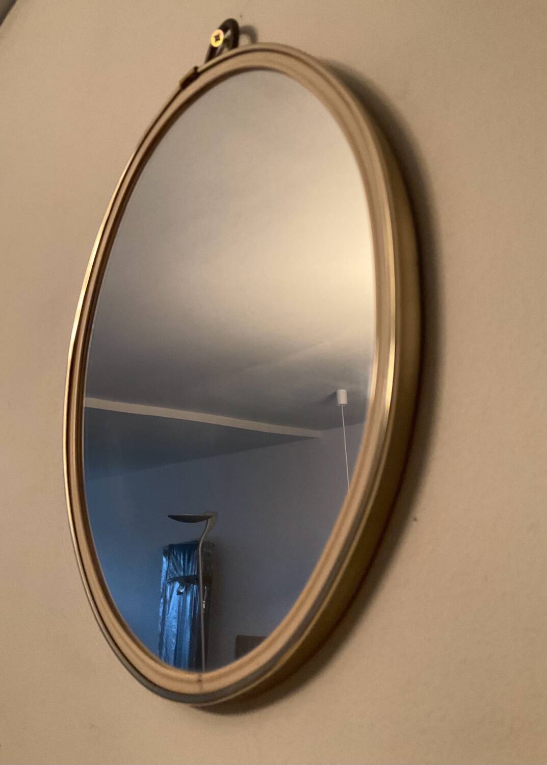 Miroir ovale forme libre des années 60-70