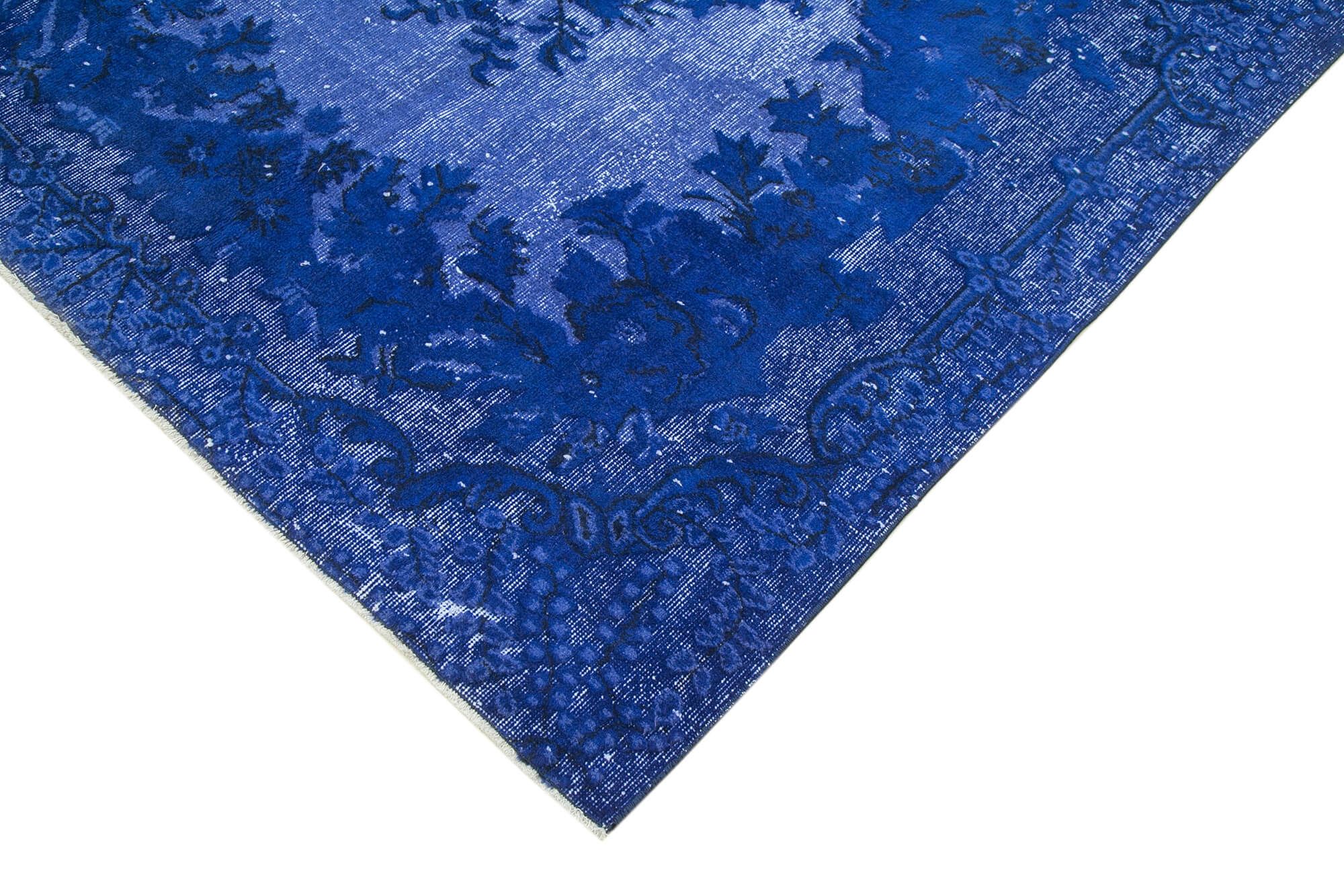Hand-knotted contemporary oriental 1980s 174 cm x 273 cm blue carpet
