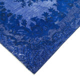 Tapis bleu oriental contemporain des années 1980 noué à la main 174 cm x 273 cm