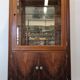 Art Deco walnut burl display cabinet, France circa 1930.