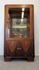 Art Deco walnut burl display cabinet, France circa 1930.