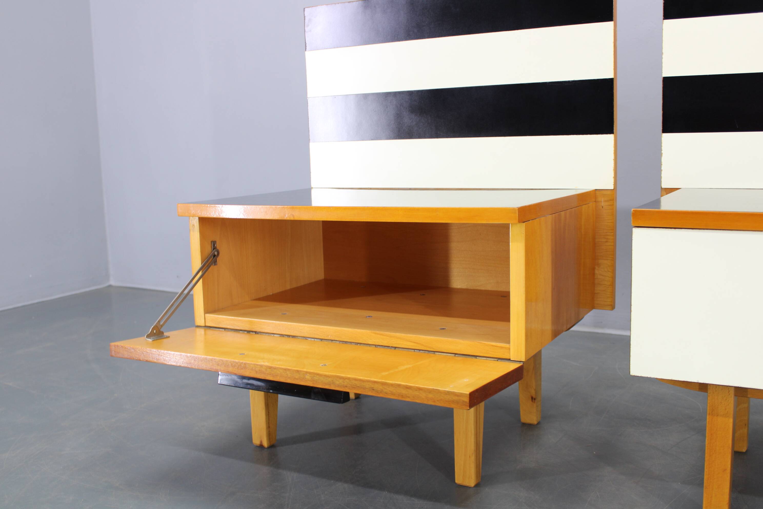 Mid-century pair of nightstands, Czechoslovakia, 1960s