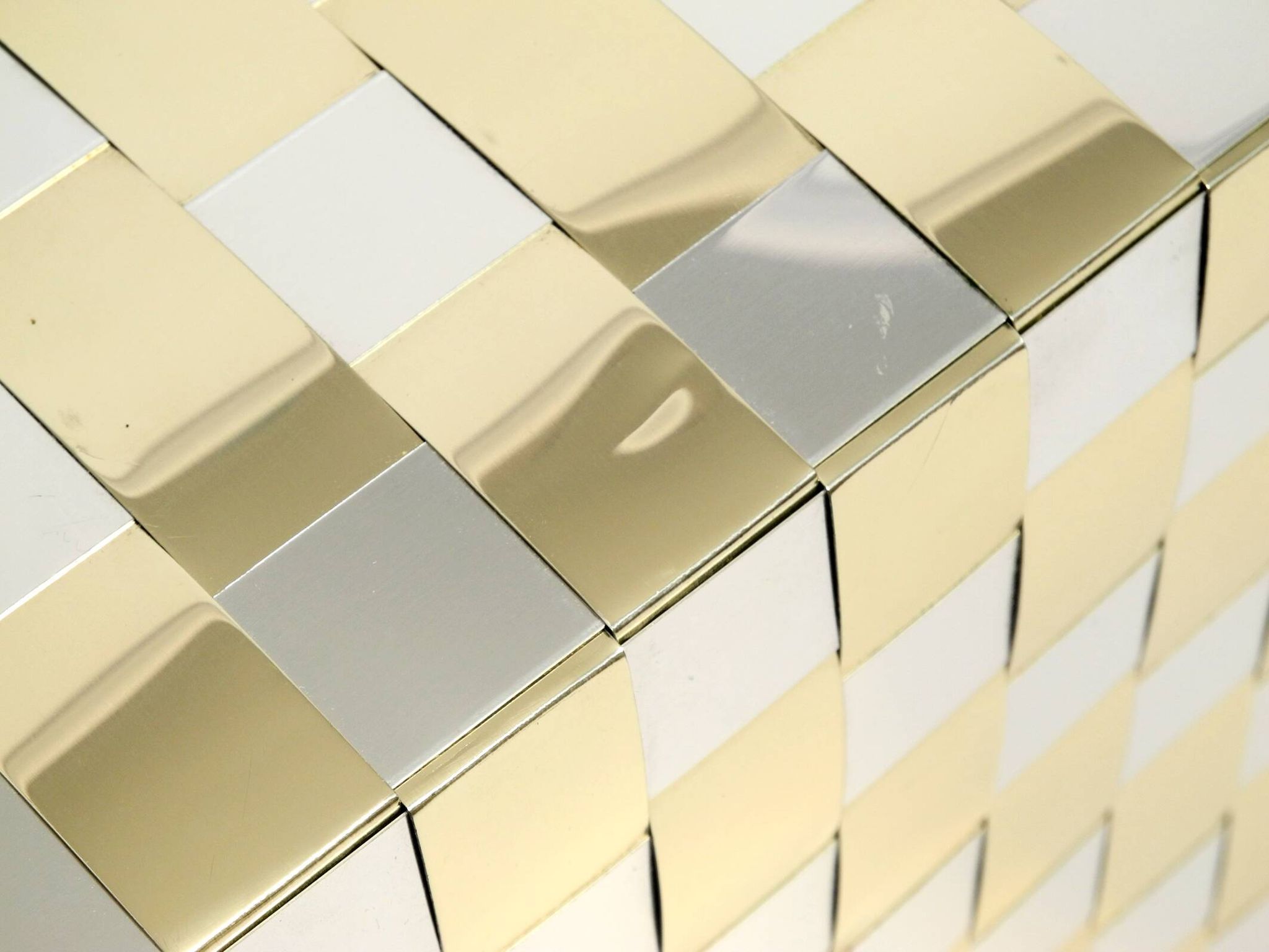 Stunning 1980s brass magazine rack in Hollywood Regency design