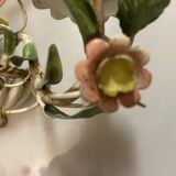 Florentine Tole Flower Sconces, Set of 2