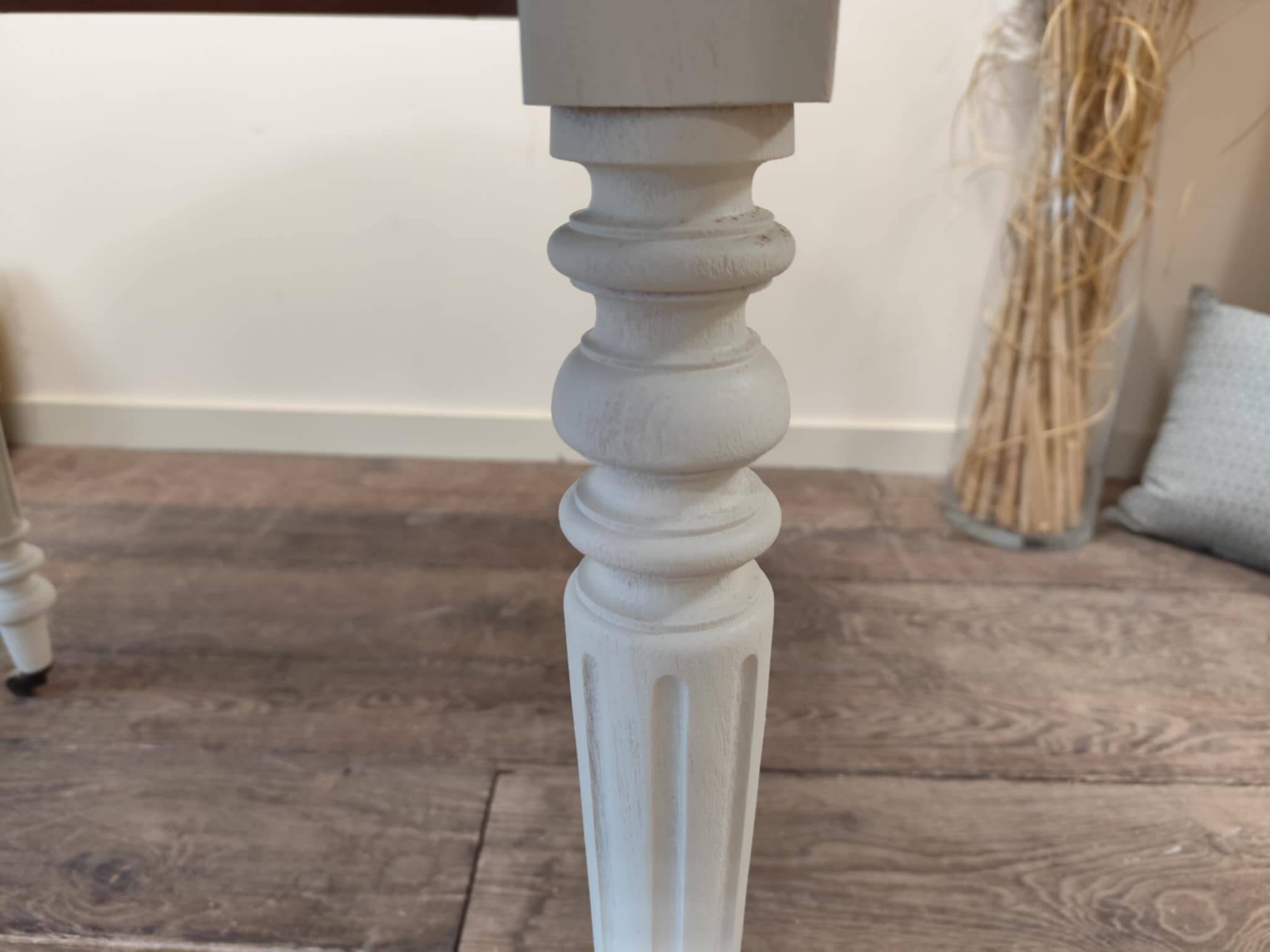 Console/table convertible in mahogany