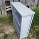 Pair ancienne bibliothèque parisienne furniture 3 shelves vintage gray wood