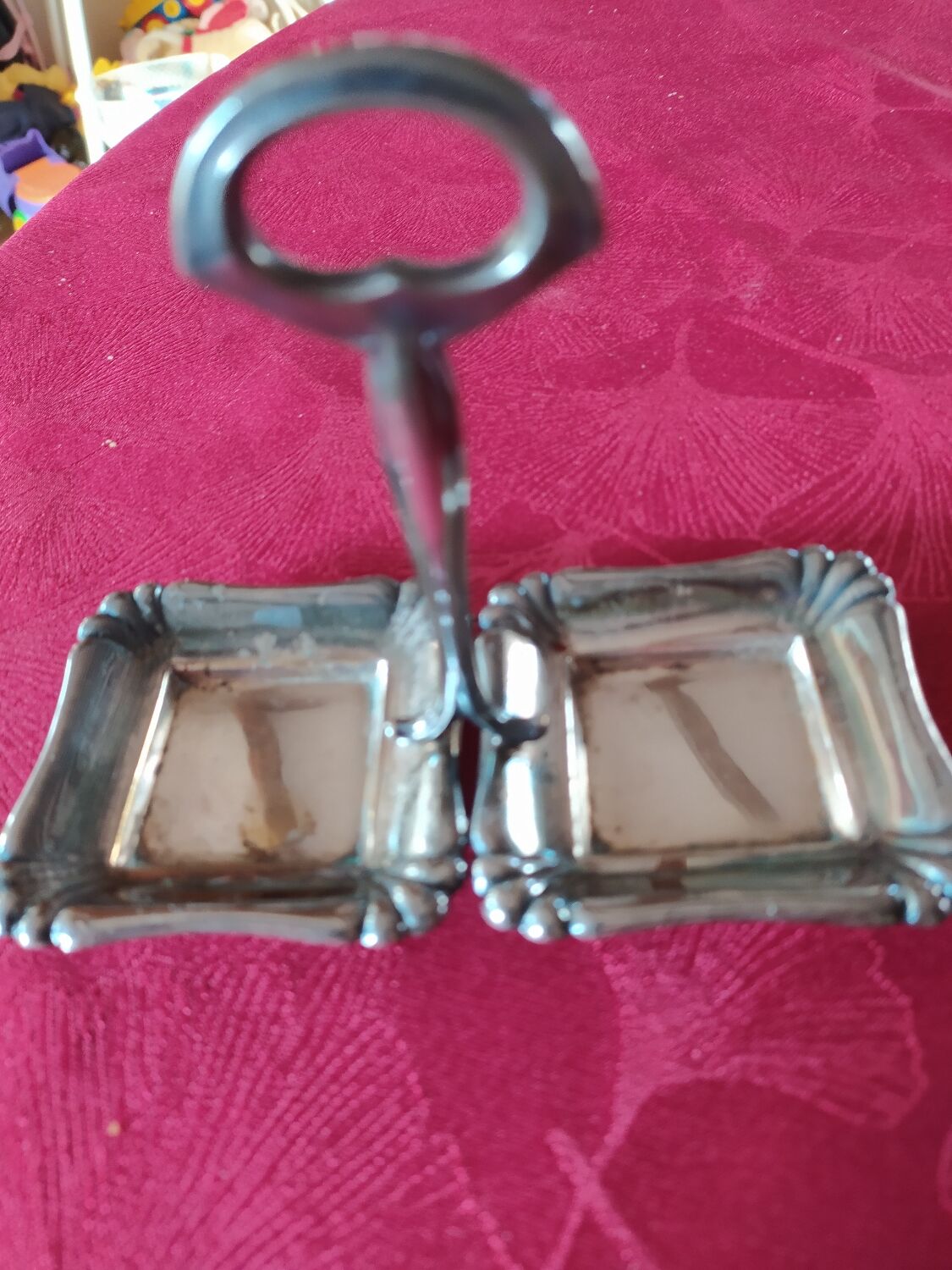 Silver tray with salters