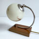 Table lamp art deco bauhaus, Vintage, 30s, Opaline Wood