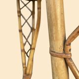 Bamboo and rattan table attributed to Audoux Minet