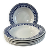 Set of 6 deep plates Sarreguemines Béatrice collection