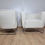 Fauteuils Chromés par Jindrich Halabala, Set de 2