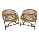 Rattan armchairs