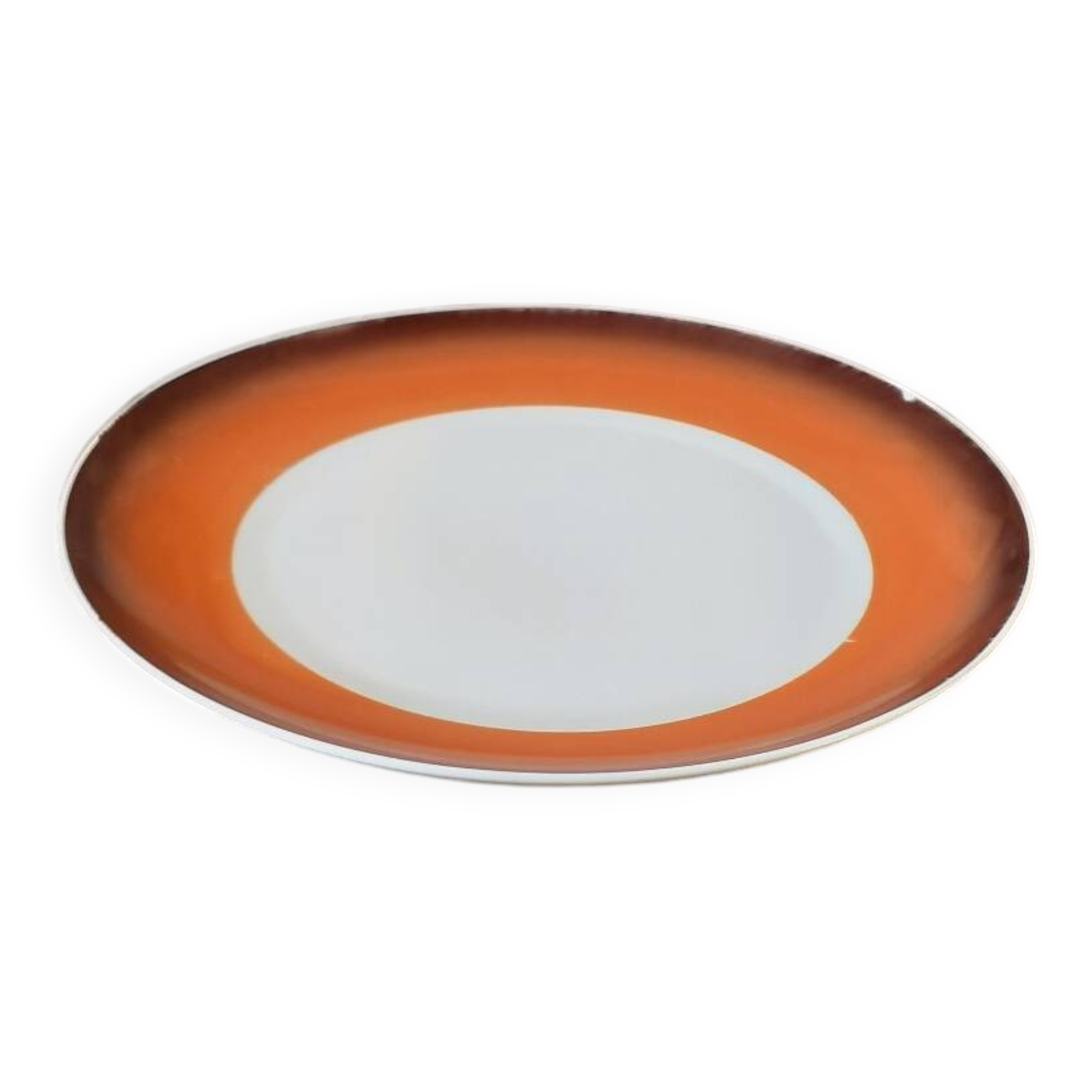Space Age serving dish from the 70s, porcelain from the Royal Manufacture of Limoges
