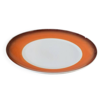 Space Age serving dish from the 70s, porcelain from the Royal Manufacture of Limoges