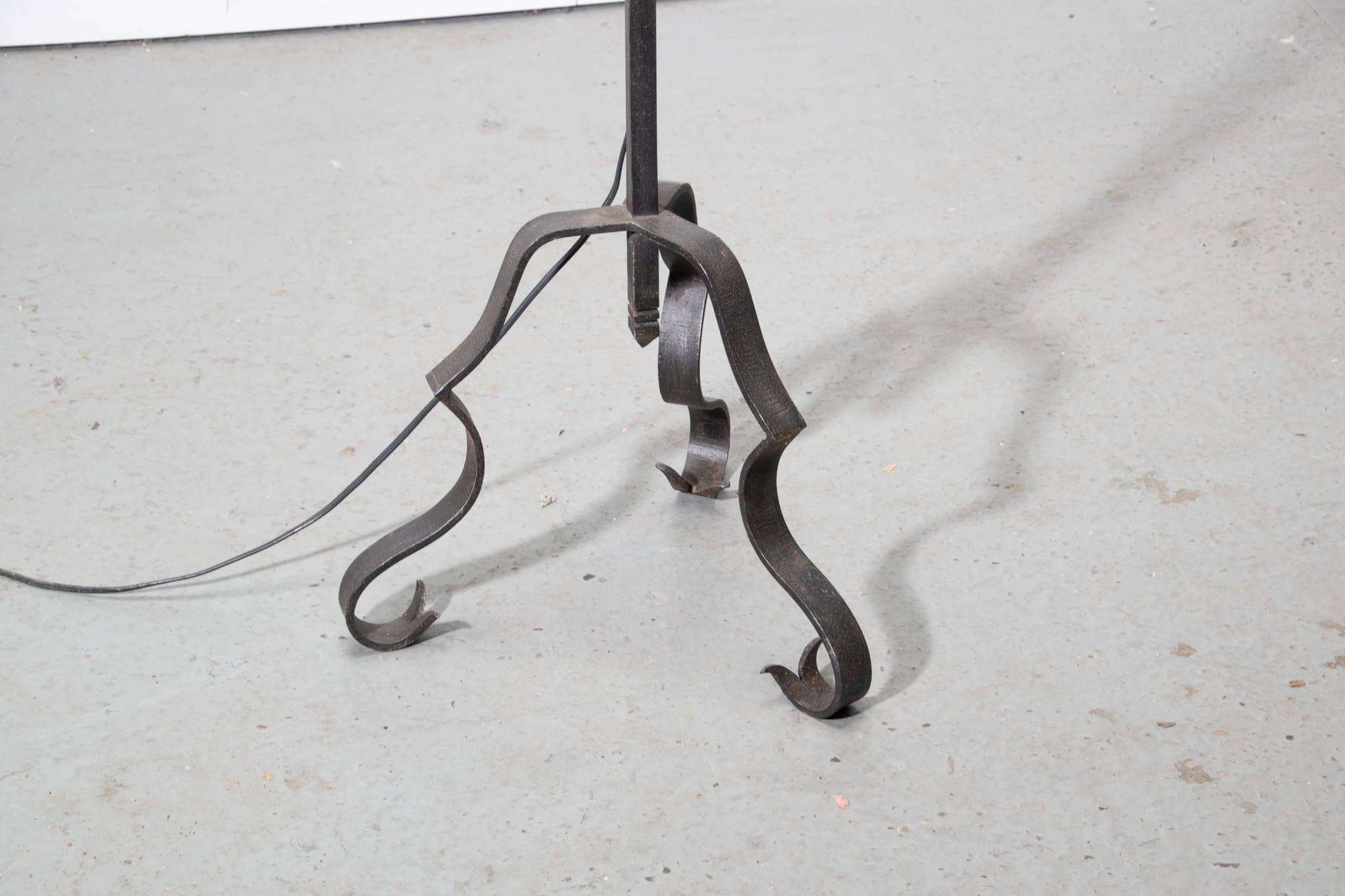 Lampadaire brutaliste en fer forgé