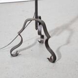 Lampadaire brutaliste en fer forgé