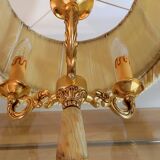 3-burner hot water bottle lamp, gilded bronze & onyx