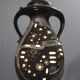 Large double lighting lamp base with openwork design, Brutalist 1960s.