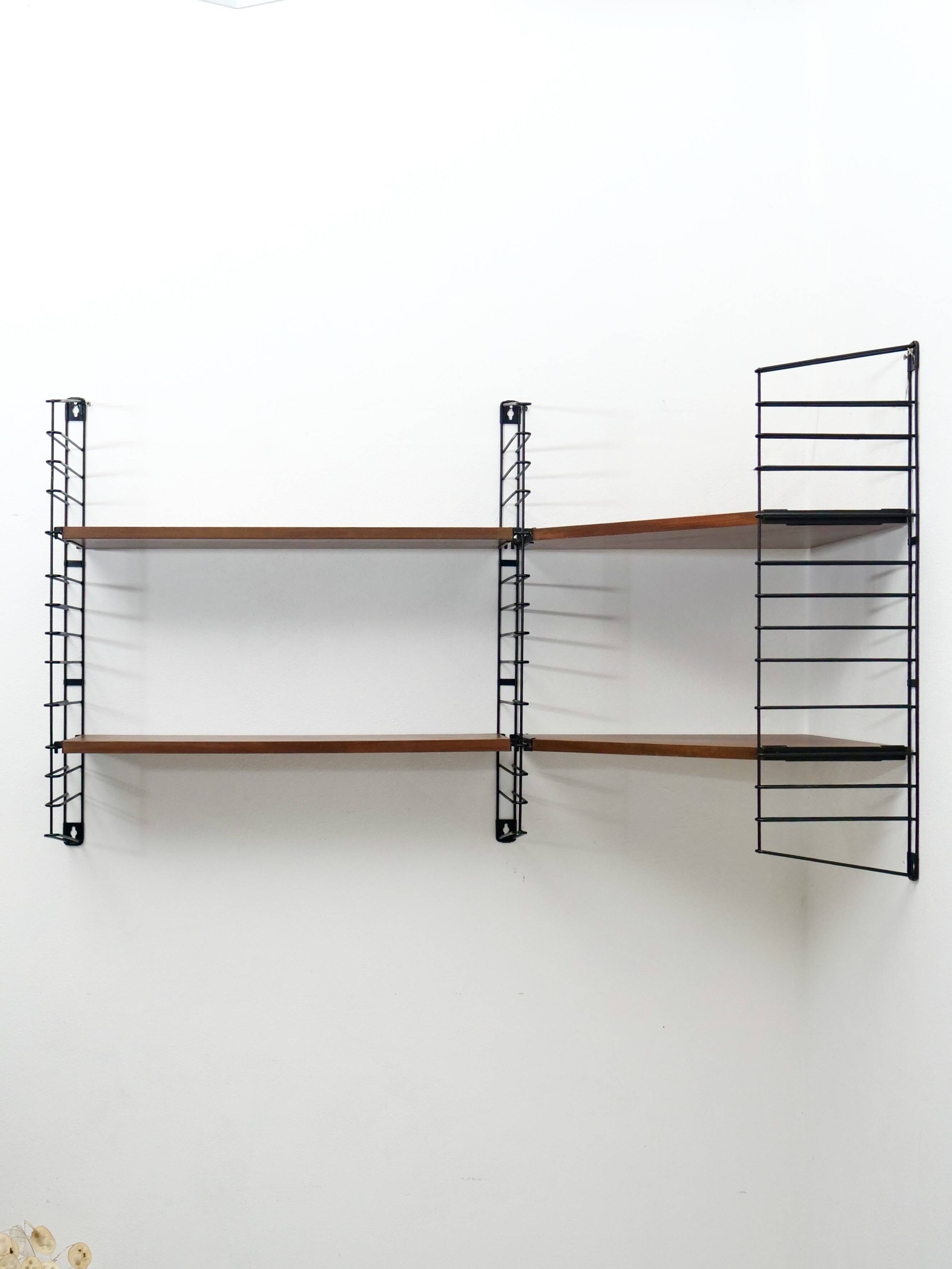 Corner wall shelf Tomado in teak wood