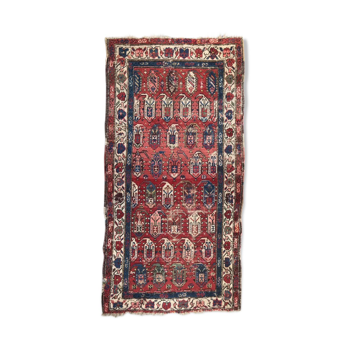 Ancient Caucasian rug Kazak 100x192 cm