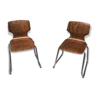 Pair of children's chair Pagholz Flototto
