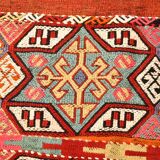 5x6 Yellow and Red Decorative Kilim Carpet, Orientel Kilim Rug, 140x192Cm