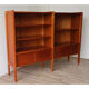 Bibliothèque avec étagères en bois 1960