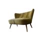 Canapé vintage jaune-vert deux places / fauteuil / sofa
