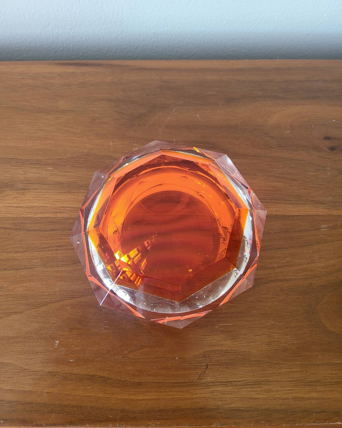 Crystal paperweight tray