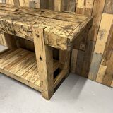 Antique wooden workbench