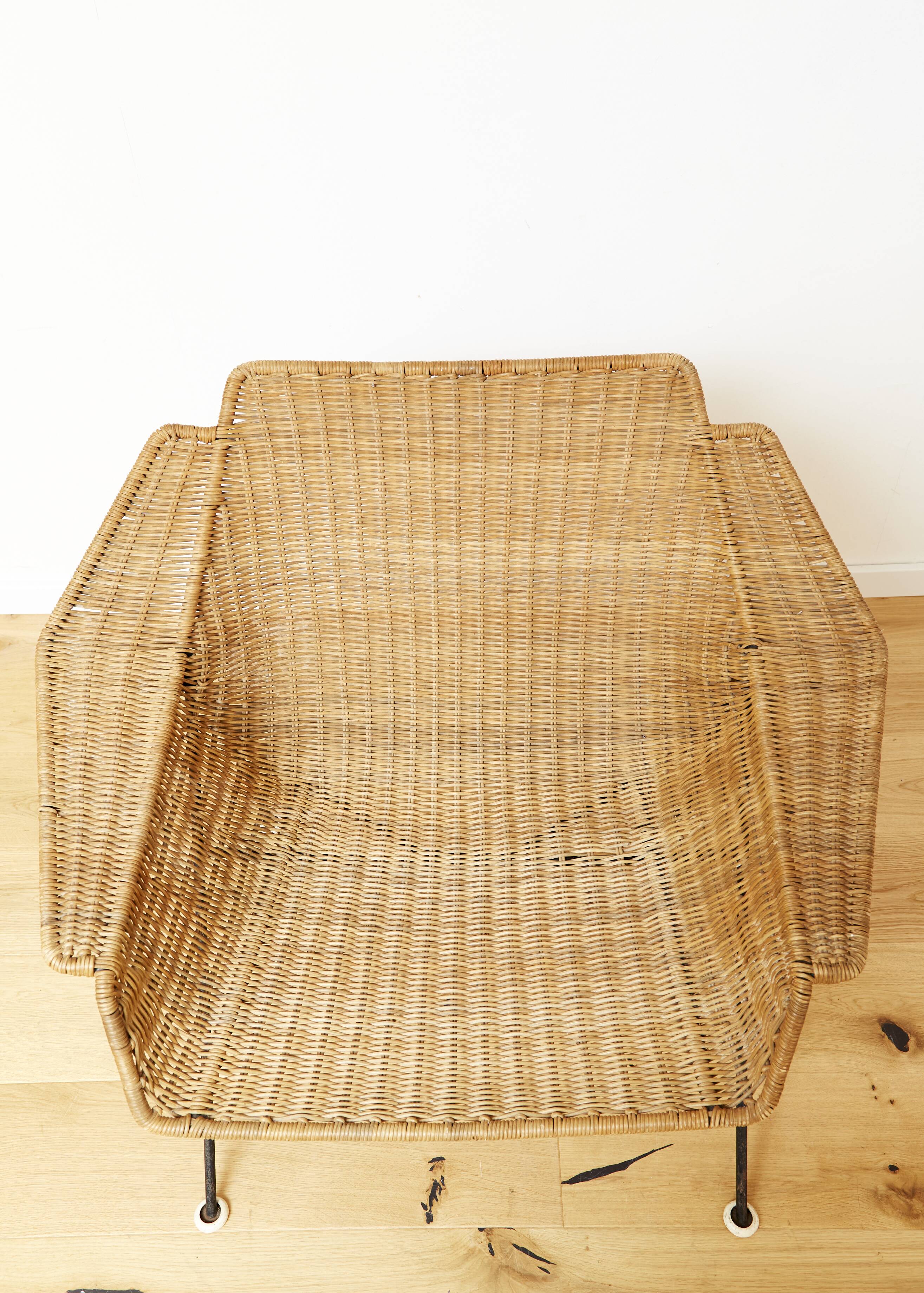 Mid-Century Rattan Lounge Chair