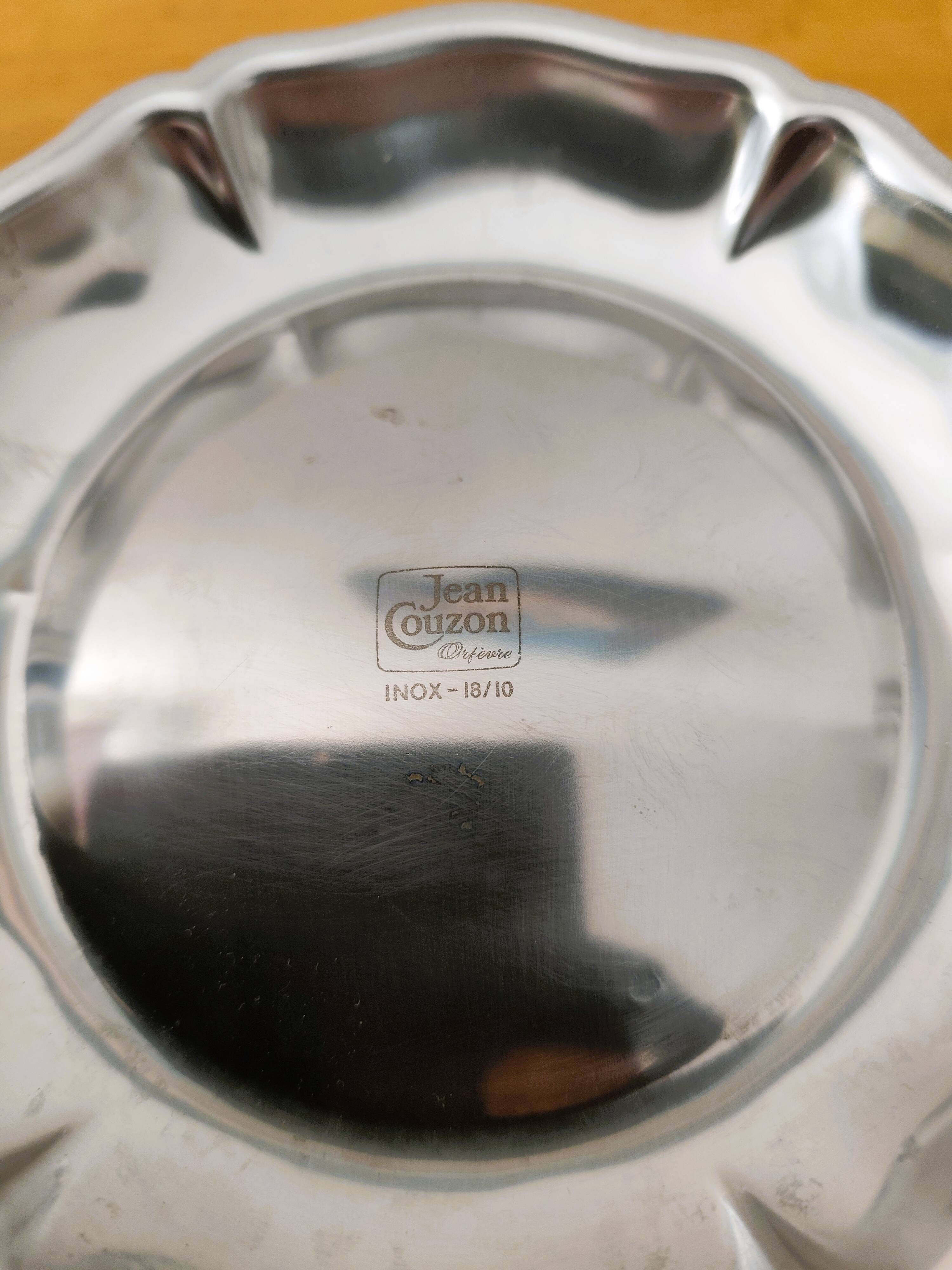 Set of 2 Jean Couzon stainless steel 18/10 dishes