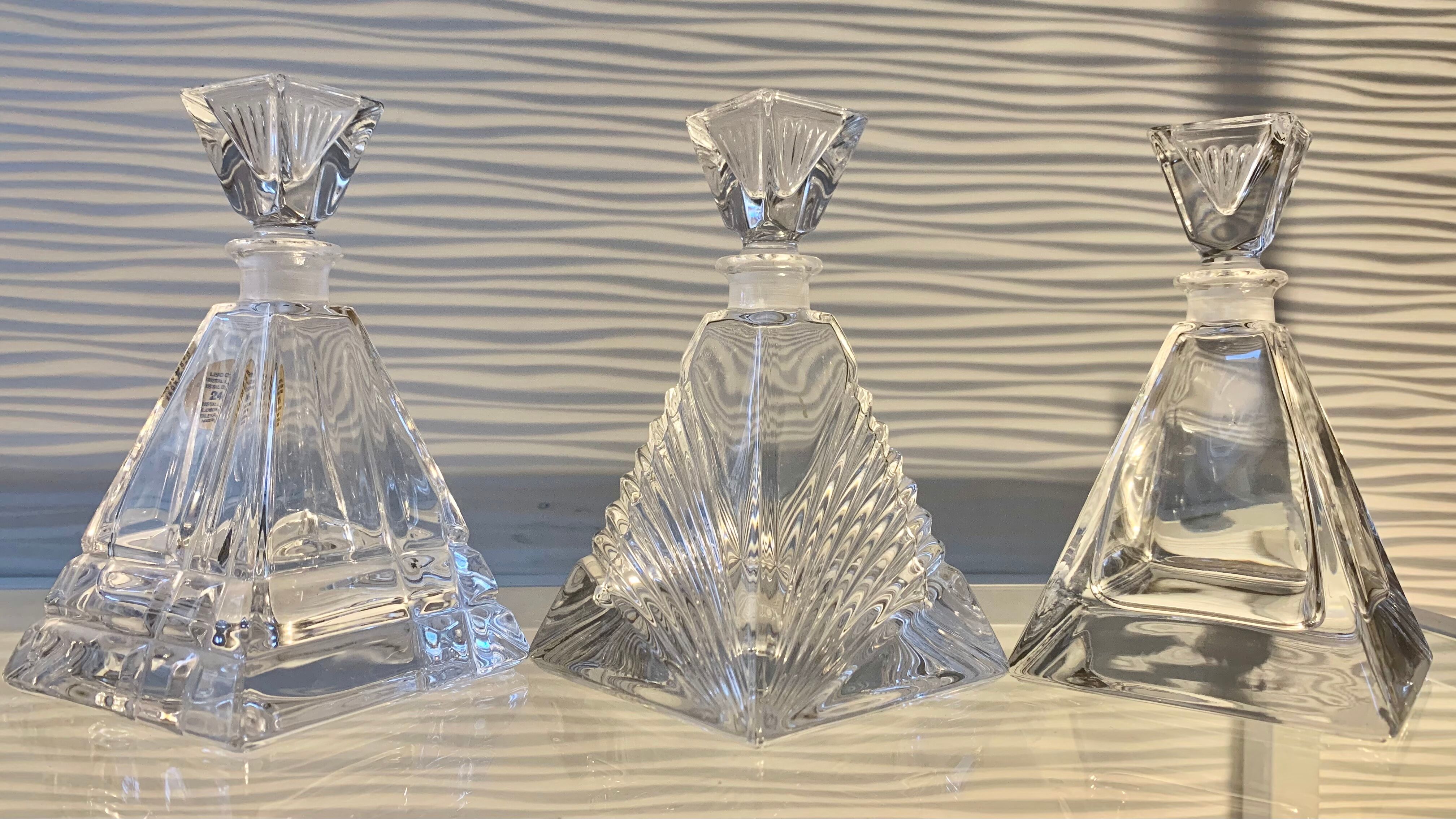 Trio RCR crystal perfume bottles