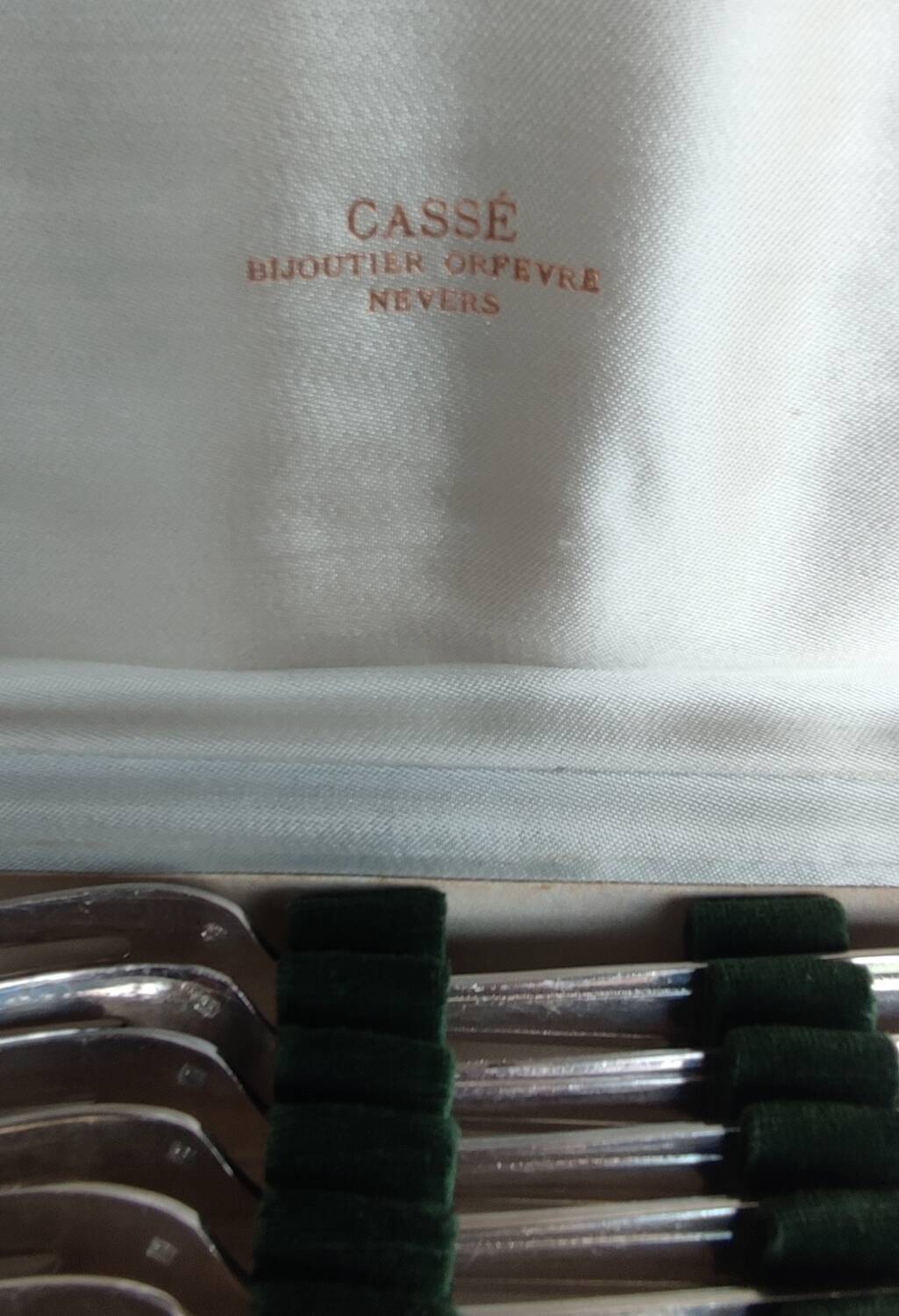 12 old silver-plated oyster forks