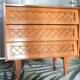 Commode vintage bois rotin