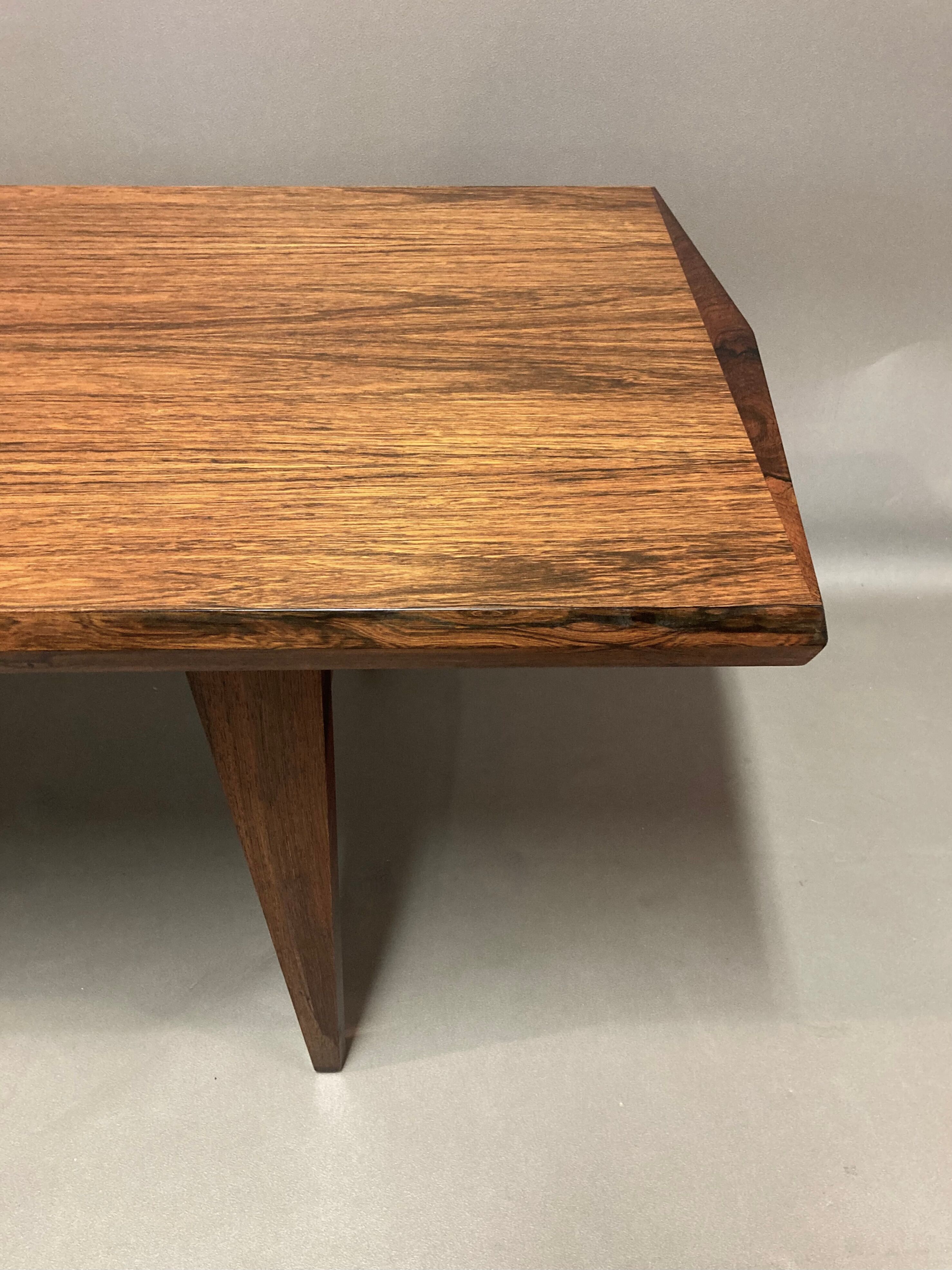 Rosewood coffee table Scandinavian design 1950.