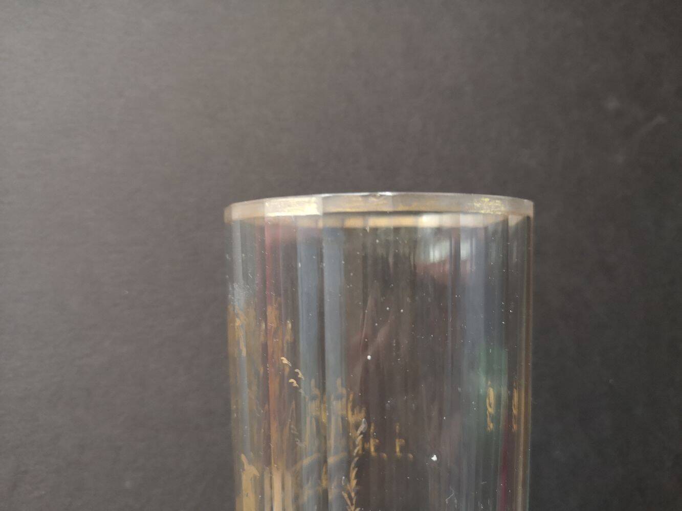 High crystal and gilding glass - Late 18th century early 19th