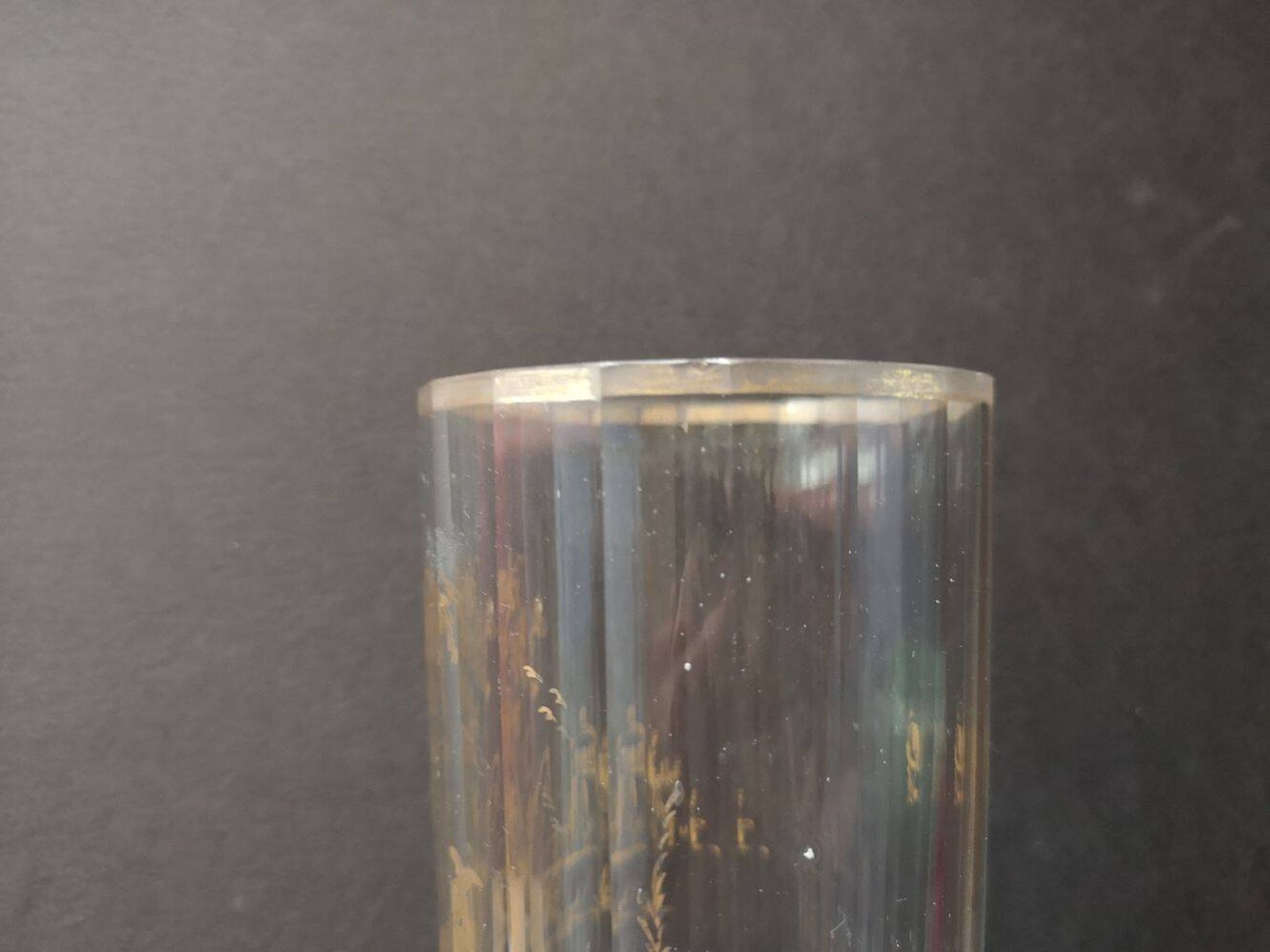 High crystal and gilding glass - Late 18th century early 19th