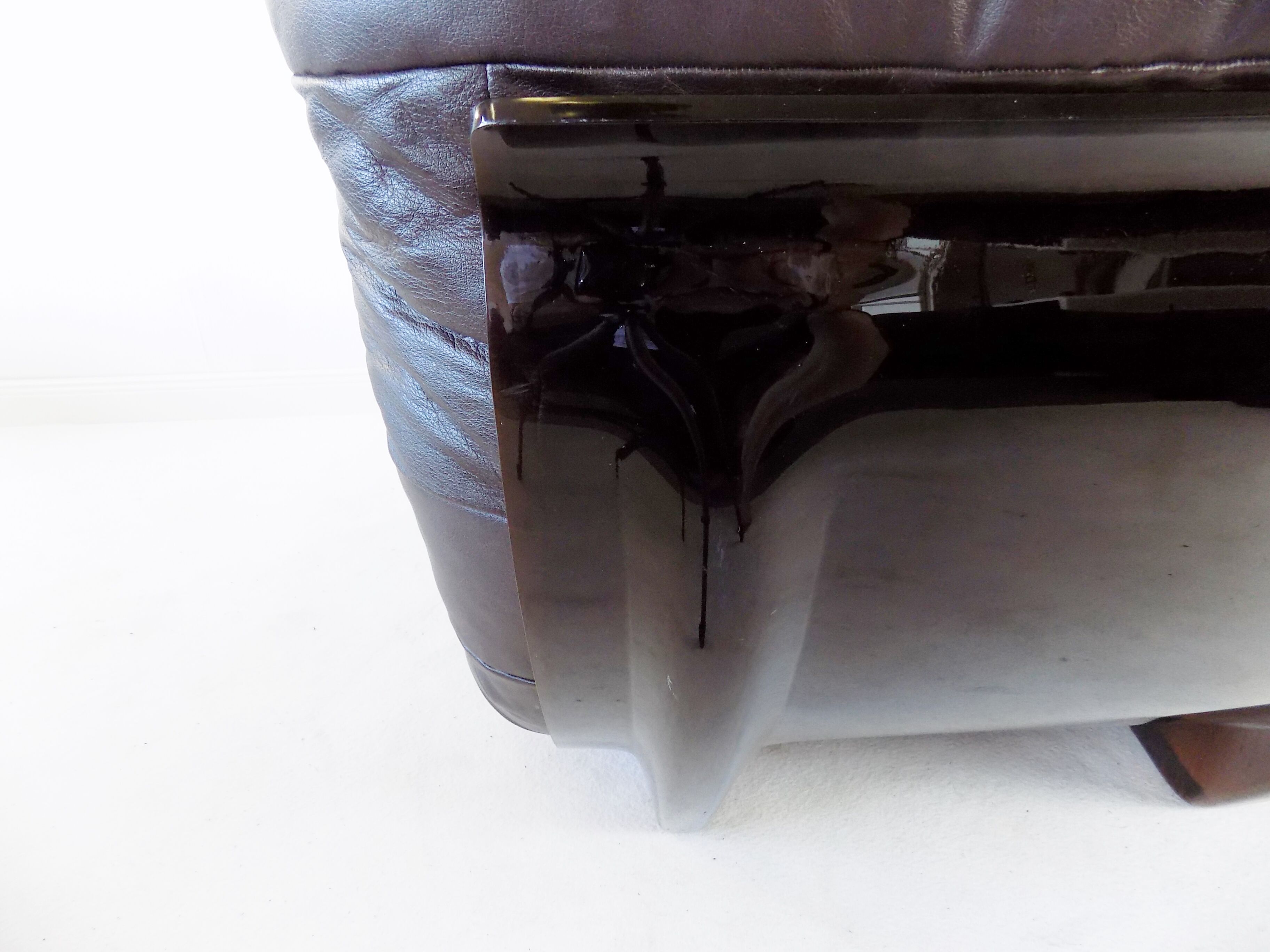 Ligne Roset Marsala brown leather armchair by Michel Ducaroy